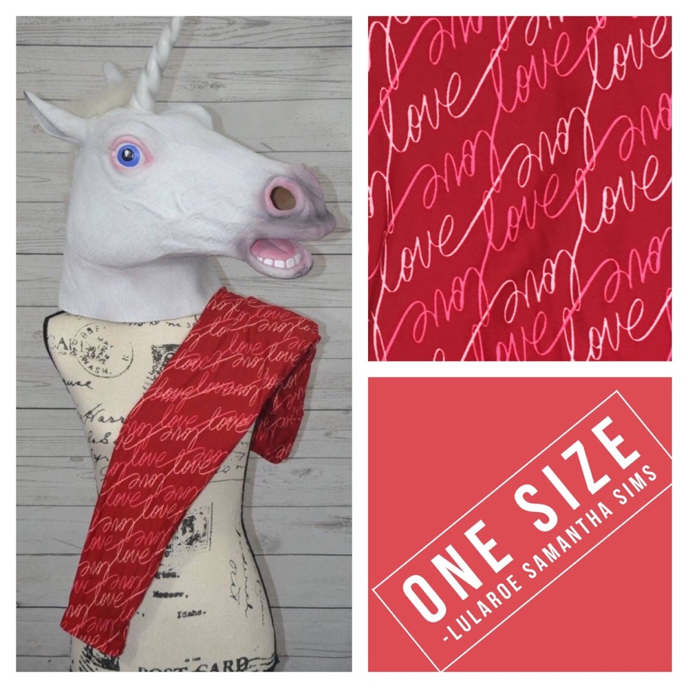 LuLaRoe Valentines Leggings OS